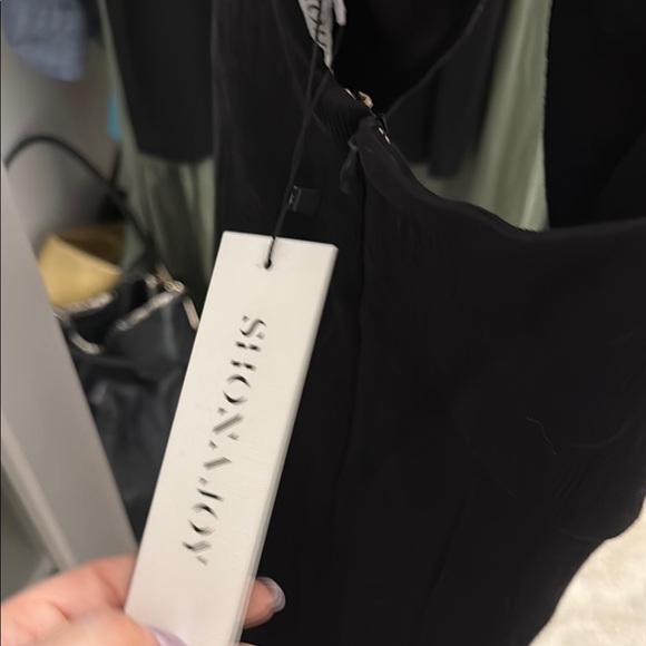 NWT Shona Joy Black One Shoulder Dress - Picture 6 of 7